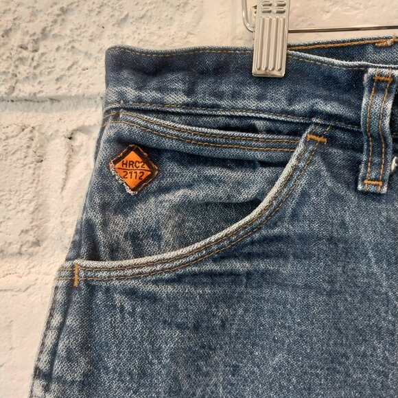 Wrangler FR Jeans Mens 42x34 Blue Flame Resistant 13MWZ Original Fit ARC Denim, - Picture 9 of 13